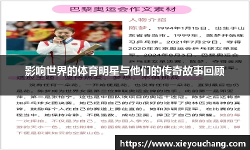 影响世界的体育明星与他们的传奇故事回顾